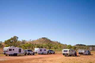 Caravans in Outback Australia