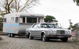 An older 1965 Coronet Princess caravan