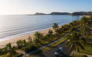 Aerial shot of Statue Bay, Yeppoon